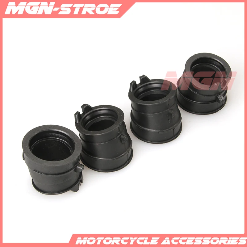 

Black Glue 4pcs Carb Intake Carburetor Interface Adapter Connector Pipe Manifold For Hornet 250 CB250 Jade250 1996-2001