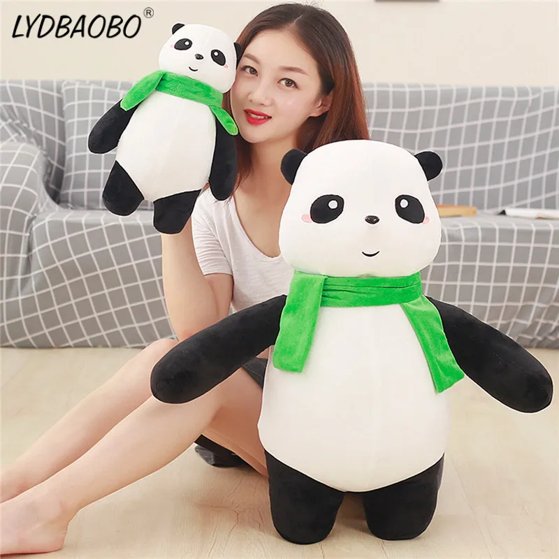 

LYDBAOBO 1PC 68CM Cute Panda With Green Scarf Stuffed Cotton Plush Doll Soft Animals Pillow Toys Birthday Gift To Children Girl