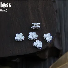 Uglyless Настоящее S925 стерлингового серебра в виде насекомых на фурнитура для бусин ювелирные изделия DIY ручной работы с гравировкой буткат Spacer Бусины Мини выводы