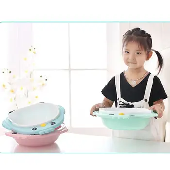 

2 in 1 Kids Plastic Cartoon Washbasin Portable Baby Face Basin Infant Two-purpose outer inner basin Tubs Children hygiene Tools