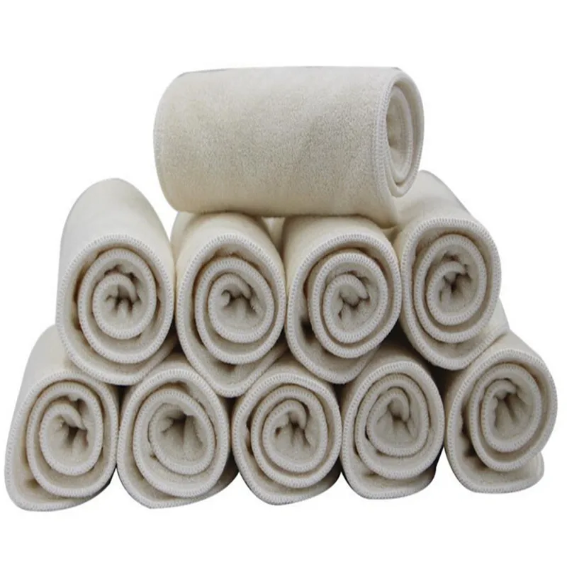 3 Layers Washable Inserts 10pcs/lot Real Pocket Cloth Nappy Diaper