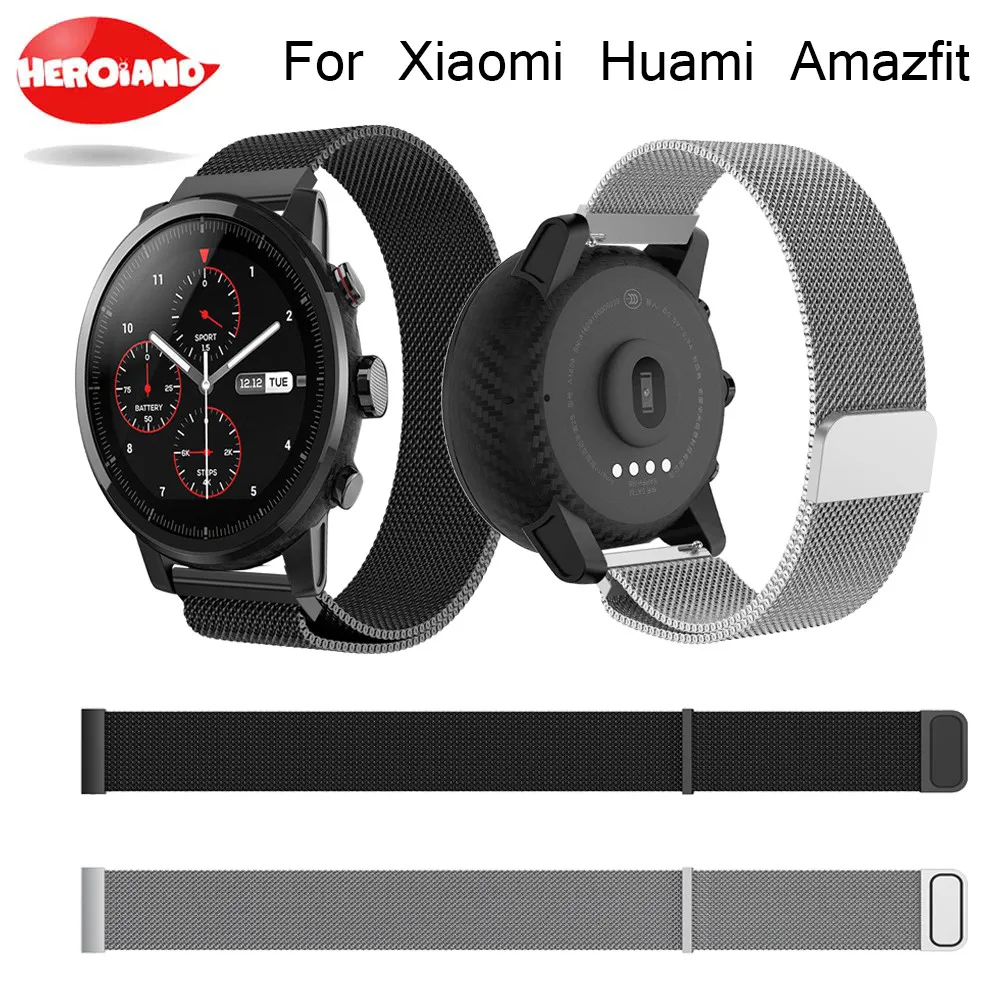 

22mm Universal Milanese Loop band for Samsung Gear S3 Classic/S3 Frontier/galaxy watch 46mm Adjustable Stainless Steel Strap