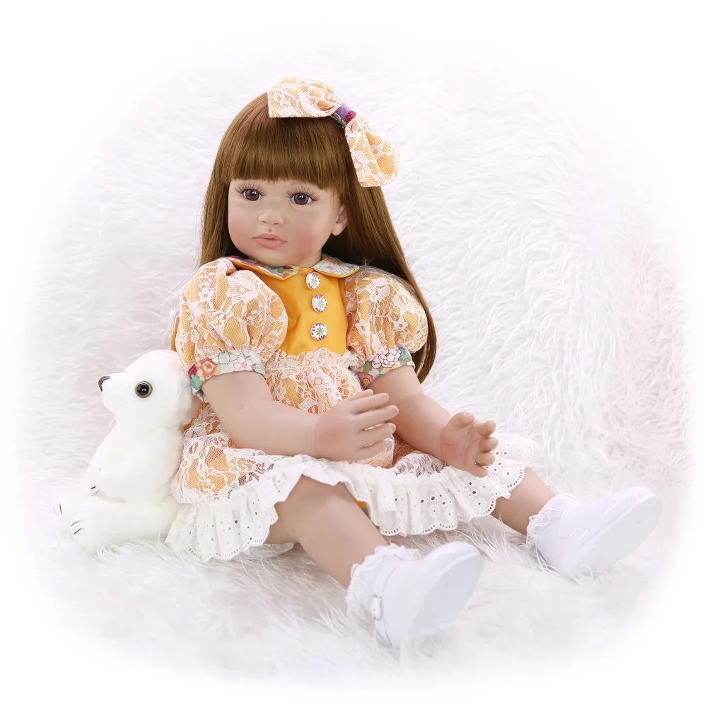 KEIUMI 60 см Reborn baby girl куклы Реалистичная принцесса 24 ''модные силиконовые Reborn Bonecas для детей Playmates мягкие куклы