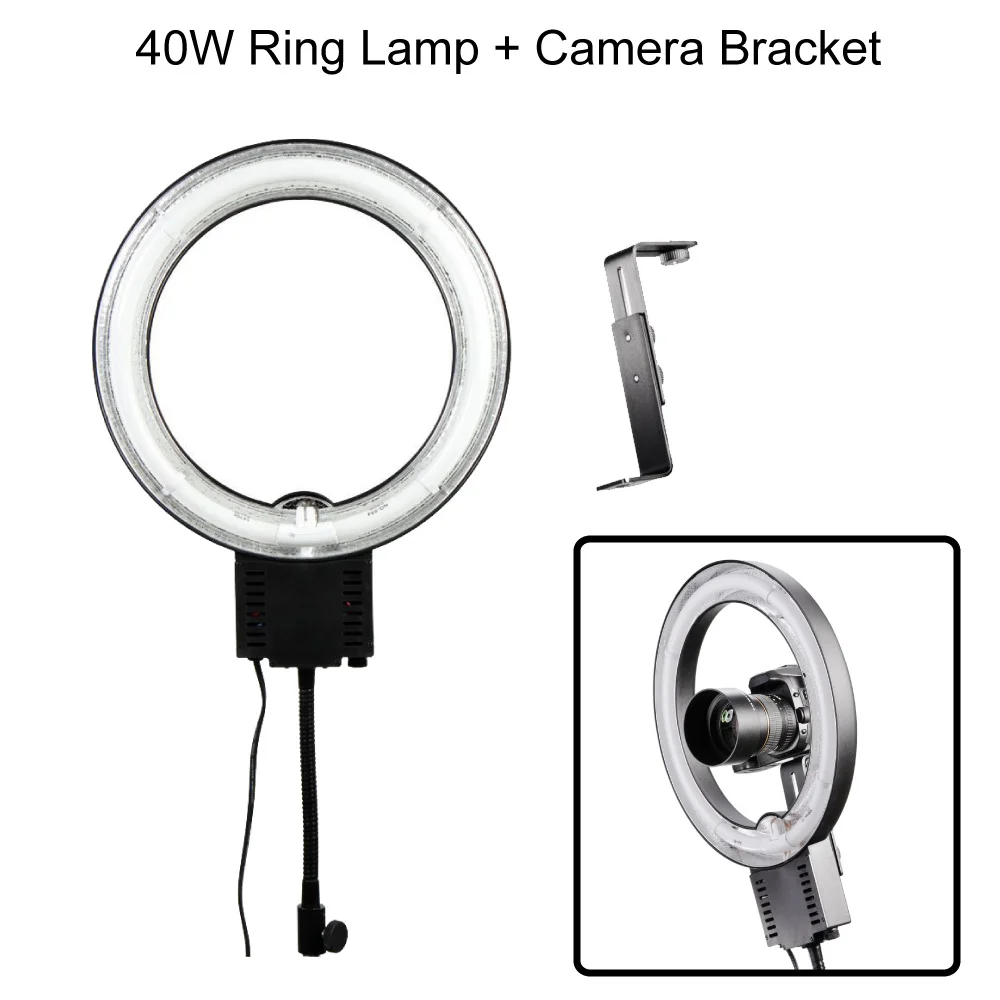 Pro 40W 5400K Fluorescent Day Light Studio Ring Lamp Light with Camera
