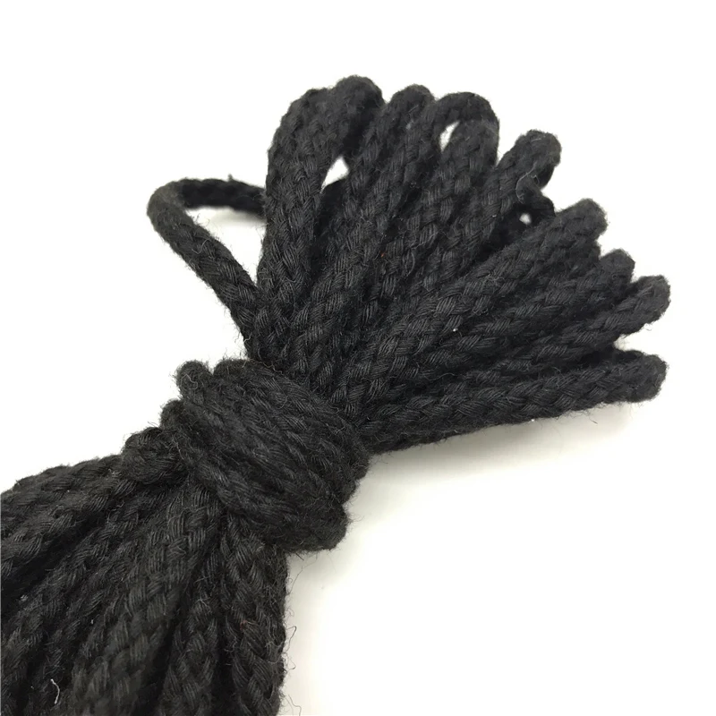 5yards 6mm Cotton Rope Craft Decorative Twisted Cord Rope For Handmade Decoration DIY Lanyard Ficelles Couleurs Thread Cord 