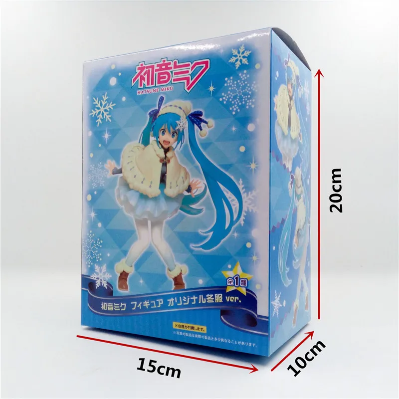 2017 Winter Hatsune Miku Snow Miku PVC Action Figure Model Toys Cute Anime Dolls Brinquedos Gift 15cm (2)