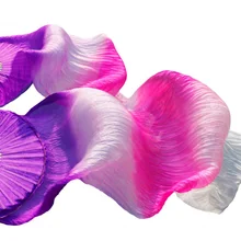 Женская Высококачественная китайская шелковая вуаль для танцев, поклонники танца живота, дешевая фиолетовая+ светло-фиолетовая+ розовая+ белая