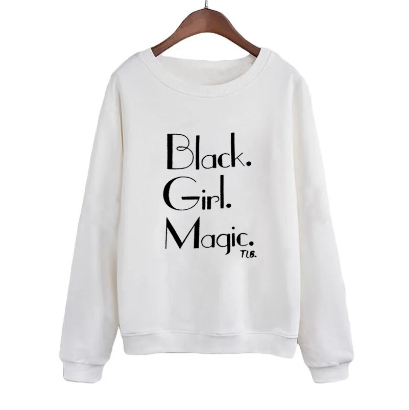 

Hoodies Women Black White Punk Rock Pullover Funny Clothing Black Girl Magic Harajuku Sweatshirt Streetwear Fashion Crewneck