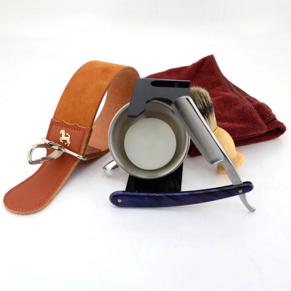 Shaving Supply Of Barber Razor Set Straight Razor Leather Sharpening Strop Shaving Brush Razor Stand Holder Soap Towel Kit Shaving Supply Of Barber Razor Set Straight Razor Leather Sharpening Strop Shaving Brush Razor Stand Holder Soap Towel Kit