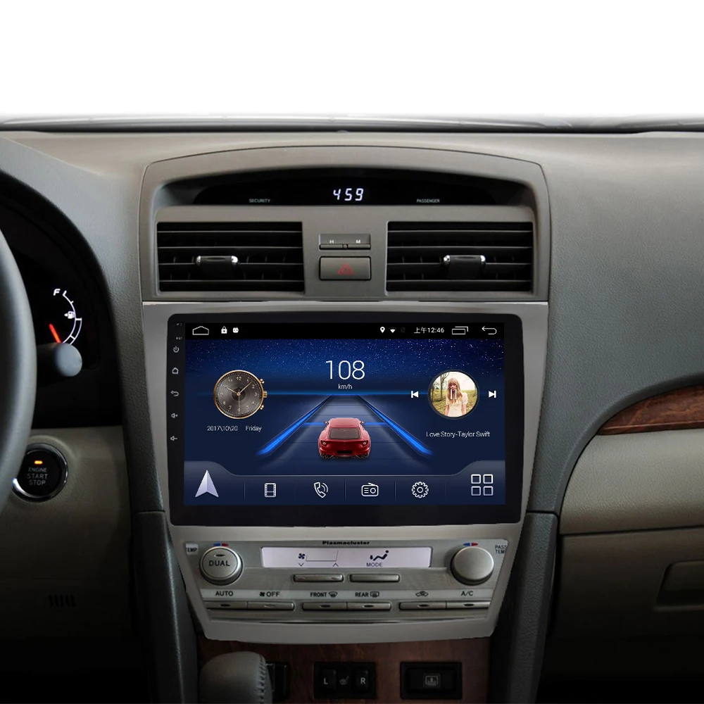 Excellent 4G Lte Android 9.0 Car multimedia navigation GPS DVD player For Toyota Camry 2009-2011 years IPS screen Radio headrest monitor 2