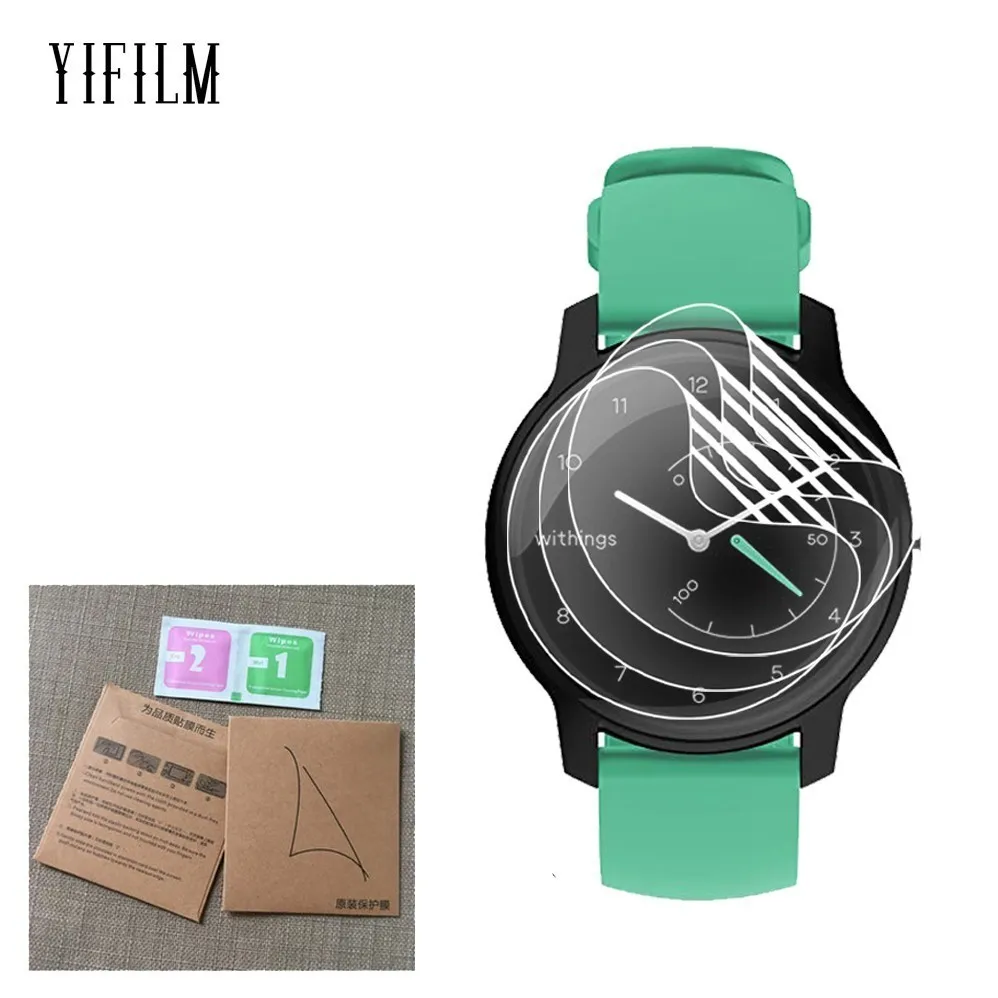 

3Pcs Full Coverage Soft TPU Screen Protector for Withings Move Activity Tracking Watch Protection LCD Clear Screen Guard