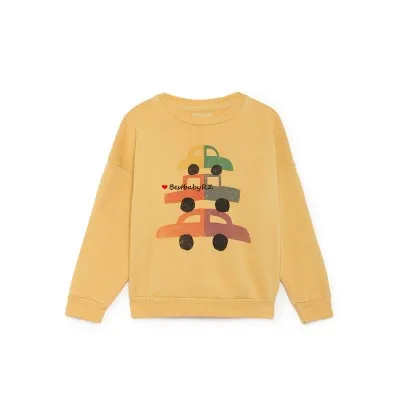 Детский свитер; коллекция года; сезон осень-зима; свитер для мальчиков и девочек; топ с длинными рукавами и рисунком животных; футболка; детская одежда - Цвет: yellow car