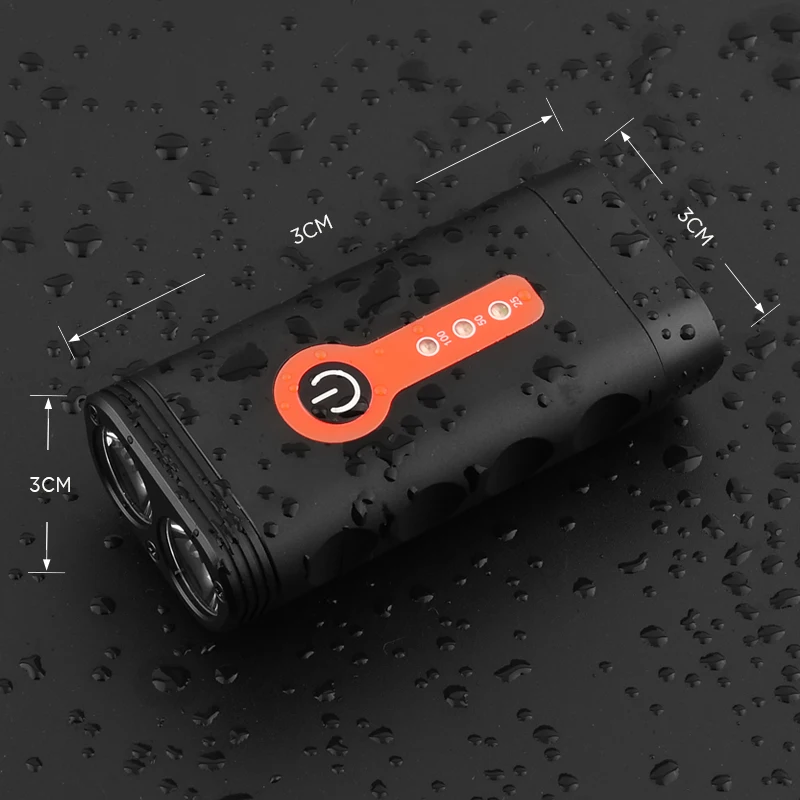 Discount Built-in 4400mAh 18650 Battery USB Rechargeable Bike Front Lamp 2* XTG LED Front Handlebar Bike Light 5