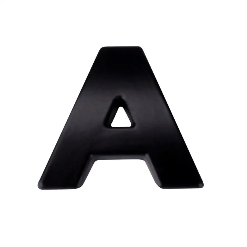 

2018 1pc 3D DIY Metallic Sticker Car Emblem Badge Decal A to M Metal letters car sticker car styling Free Shipping Vicky