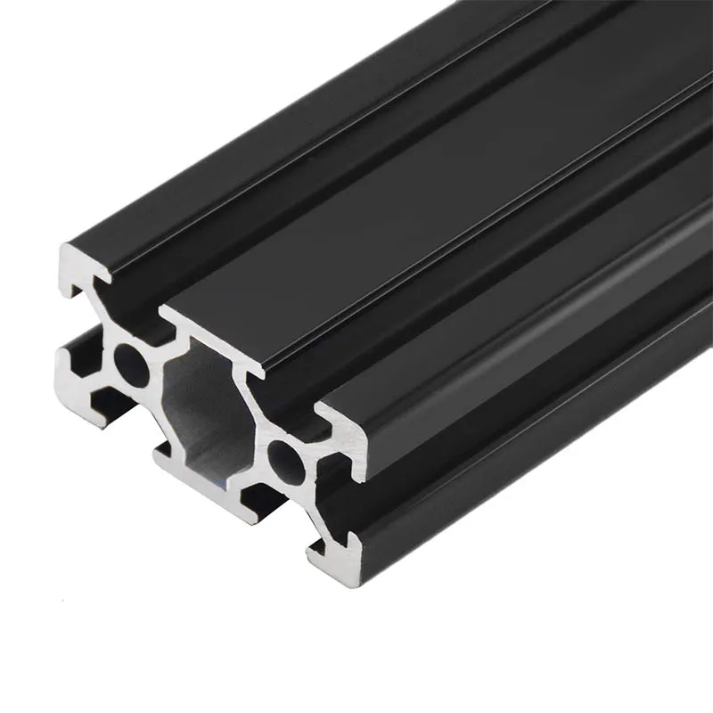 FEYRINX 4PCS 2020 V Type Aluminum Profile 300mm European Standard Linear Rail Anodized Black Extrusion Frame for 3D Printer