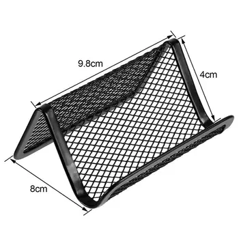 

8 Pack Black Metal Mesh Business Card Holder Desk Business Card Organizer for Desk Office Name Card
