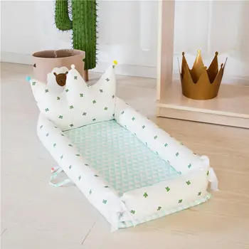 

Kidlove Nest Detachable Simulating Sleep Bed Crown Design Newborn Nonenest Travelling Cushion Bed