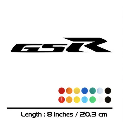 

2 X New Sales motorcycle bike Fuel tank Wheels Fairing notebook Luggage helmet MOTO Sticker decals For suzuki GSR