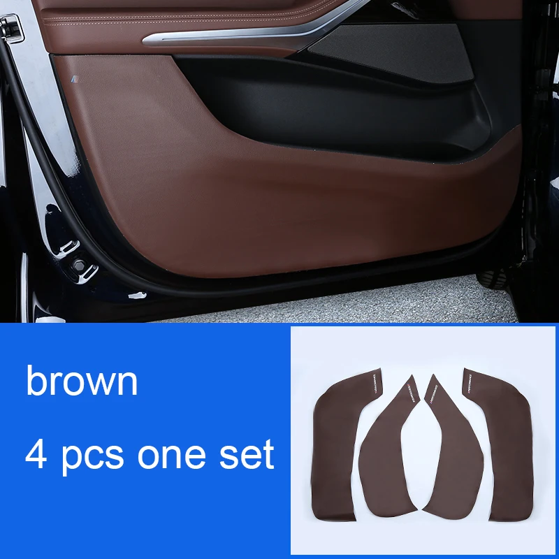 Lsrtw2017 волоконный Кожаный Автомобильный Дверной анти-кик коврик сиденье анти-кик коврик копилот хранение анти-кик коврик для bmw x5 2012 G05 - Название цвета: type 2