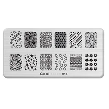 6*12cm Nail stamper Stainless Steel Template Stencils Nail Art Polish Stamping Plates JH114-Cooi013