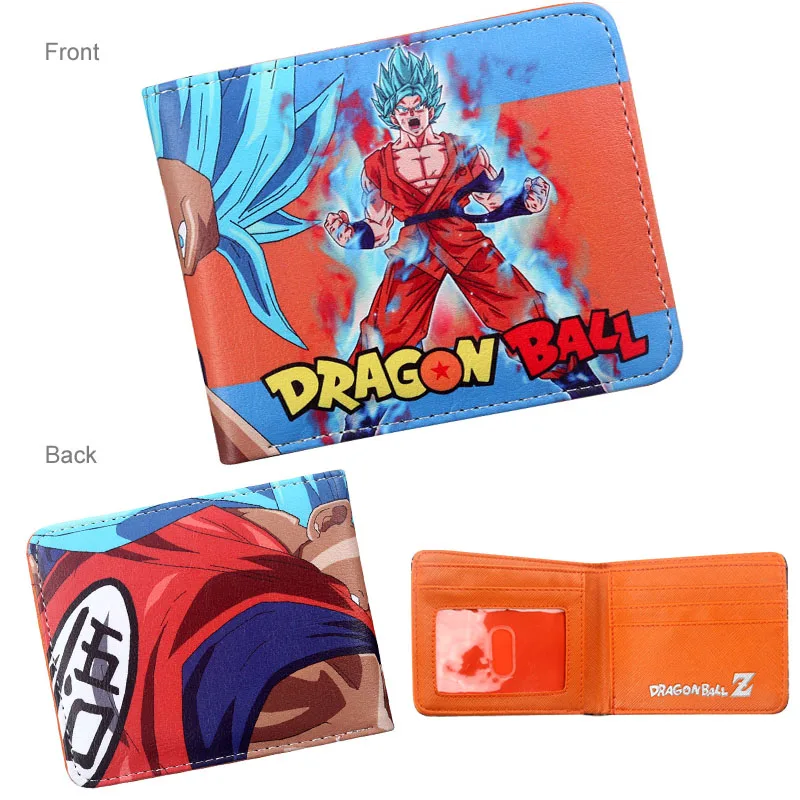 Классический Аниме Dragon Ball Z кошелек Гоку Супер Saiyan студентов держатель кредитной карты кошелек Двойные ID Наличные Кошелек