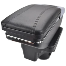 Reposabrazos giratorio para coche, reposabrazos para Kia Rio 4 2017 2018 2019 x-line, caja de almacenamiento para consola central, reposabrazos, estilismo de cuero para coche