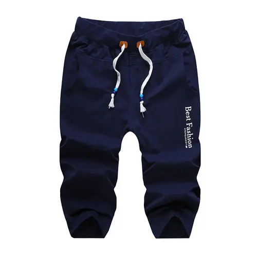 Прямая модные с принтом бермуды masculina хлопковые мужские короткие штаны спортивные штаны 4 цвета M-5XL CCL148 - Цвет: blue asian size
