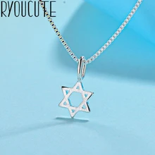 Boho, новинка, 925 пробы, серебряное ожерелье с изображением звезды Давида и подвески для женщин, длинное ожерелье, подарок для девочек, модное рождественское ювелирное изделие
