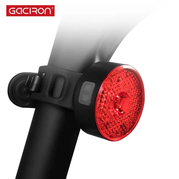 

Gaciron 10 LM Smart Bike Taillight Pro Bicycle Warning Light Waterproof Rechargeable Safety Rear Lamp Silicone tape LED Lights