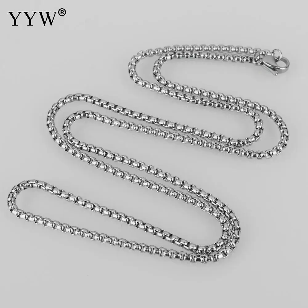 

Original Color 2/3/3.5/4mm Stainless Steel Chain DIY Necklace Jewelry Box Chain Square Pearl Chain For Men Women Link Chains