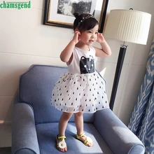 CHAMSGEND для малышей для маленьких девочек без рукавов с рисунком кота пряжи Открытое платье без рукавов с юбкой-пачкой feb26 P30 Прямая