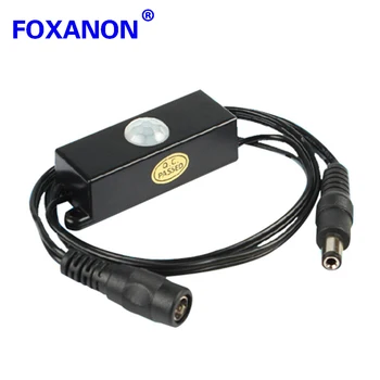 

Foxanon Including timing DC12-24V Led PIR Controller Male and female double DC 6A Human body Sensor induction switch lighting