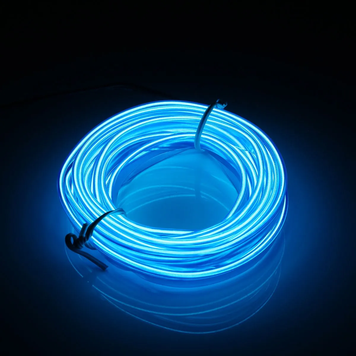 Smuxi 2 м светодиодный EL Wire Neon EL Wire светящаяся лента, светильник, веревочный контроллер, автомобильный декор, Танцевальная вечеринка, водонепроницаемый - Испускаемый цвет: Blue