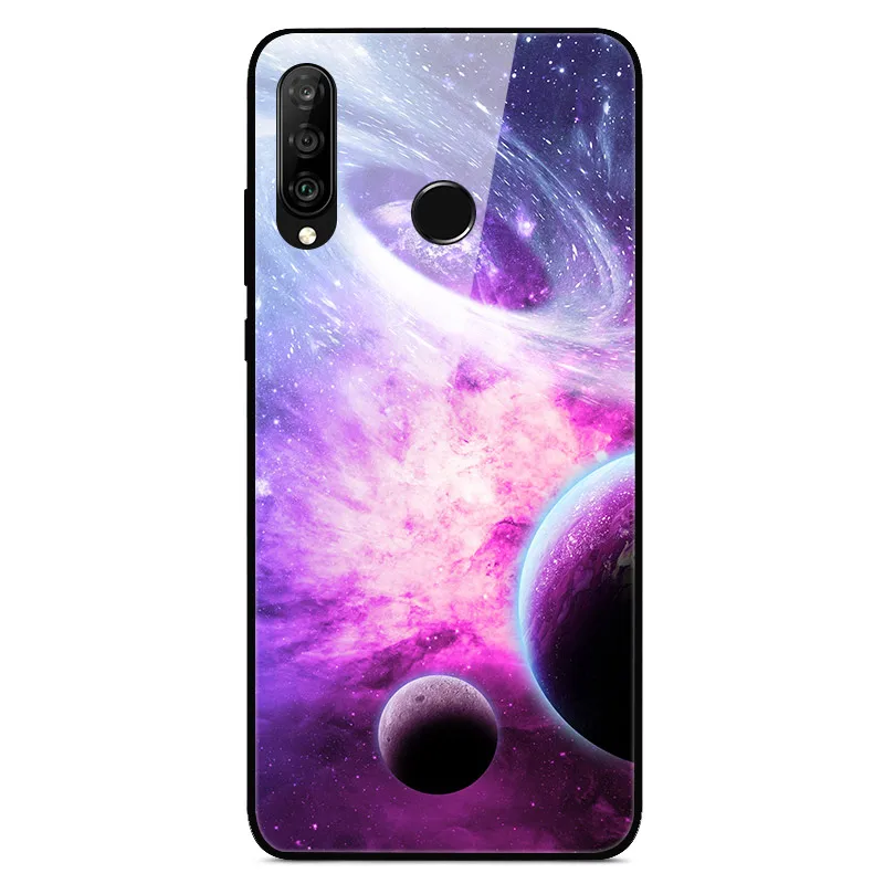 17 Для huawei P30 Lite, чехол, стекло, задняя крышка, жесткий чехол для телефона s, для huawei P30 Lite, чехол, бампер, закаленное, Honor 9X Pro Y9 Prime - Цвет: 17