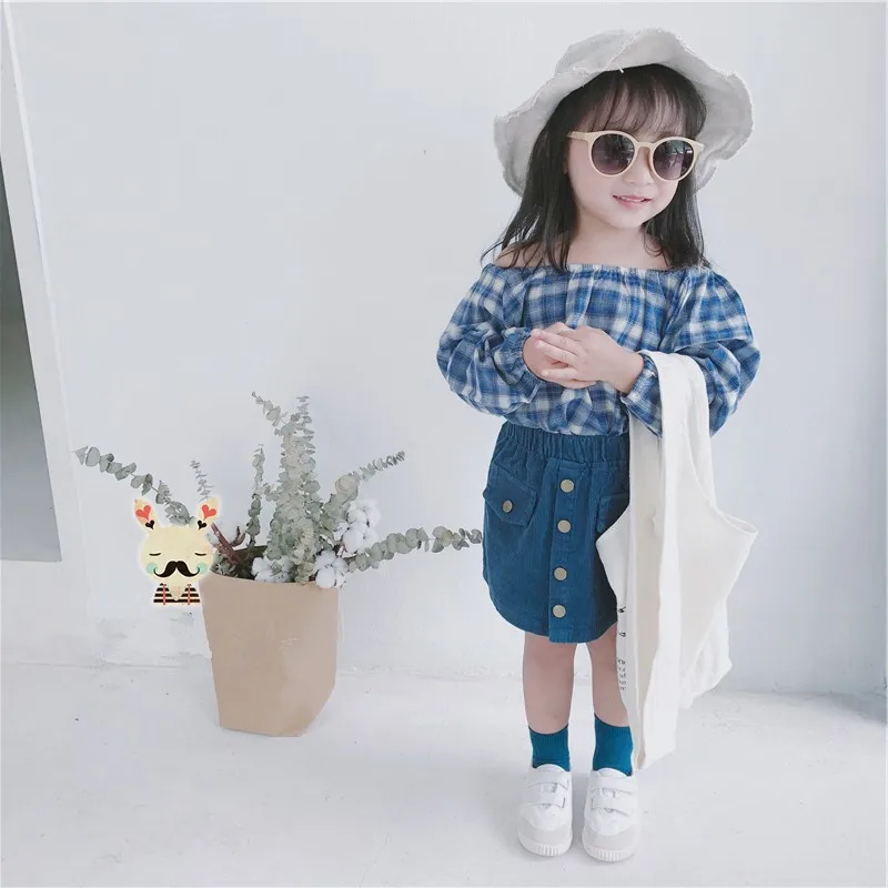 DFXD Newest 2018 Autumn Toddler Girls Corduroy Skirts Korean Baby Clothes Fashion Soild Color Button Princess Skirt For 2-8Years DFXD Newest 2018 Autumn Toddler Girls Corduroy Skirts Korean Baby Clothes Fashion Soild Color Button Princess Skirt For 2-8Years