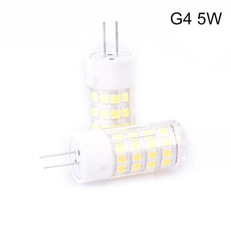 

5W Corn Lamp Mini G4 LED Bulb AC 200-240V 2835 SMD LED Spotlight Replace Halogen Chandelier Light Warm White/ White