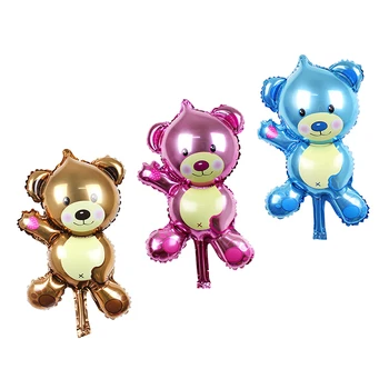

50pcs/lot Mini Baby Bear Balloon Baby Shower New Born Baby Foil Air Balloons Birthday Party Decoration Globos Inflatable Toys