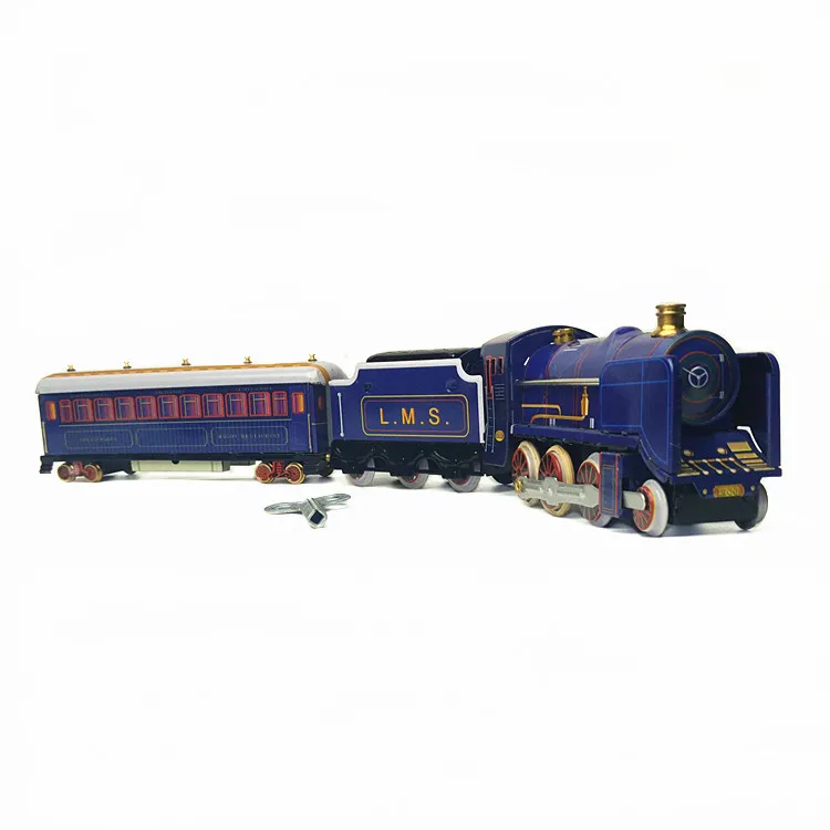 Коллекция для взрослых, ретро заводная игрушка, металлическая Оловянная модель поезда, механическая игрушка, заводные игрушечные фигурки, модель для детей, рождественский подарок