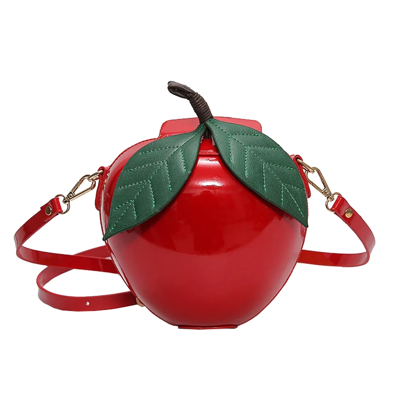 

2017 fashion Circular women handbags high quality pu leather shoulder bags cartoon cute apple small crossbody bag bolsa feminina