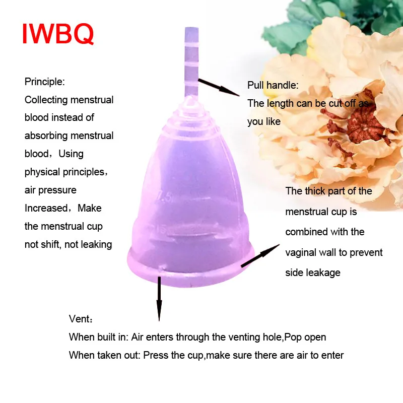 IWBQ Красота и здоровье леди чашки мягкий колетор менструальные многоразовые прокладки чашки Медицинские силиконовые менструальная чаша период 1 шт моющиеся