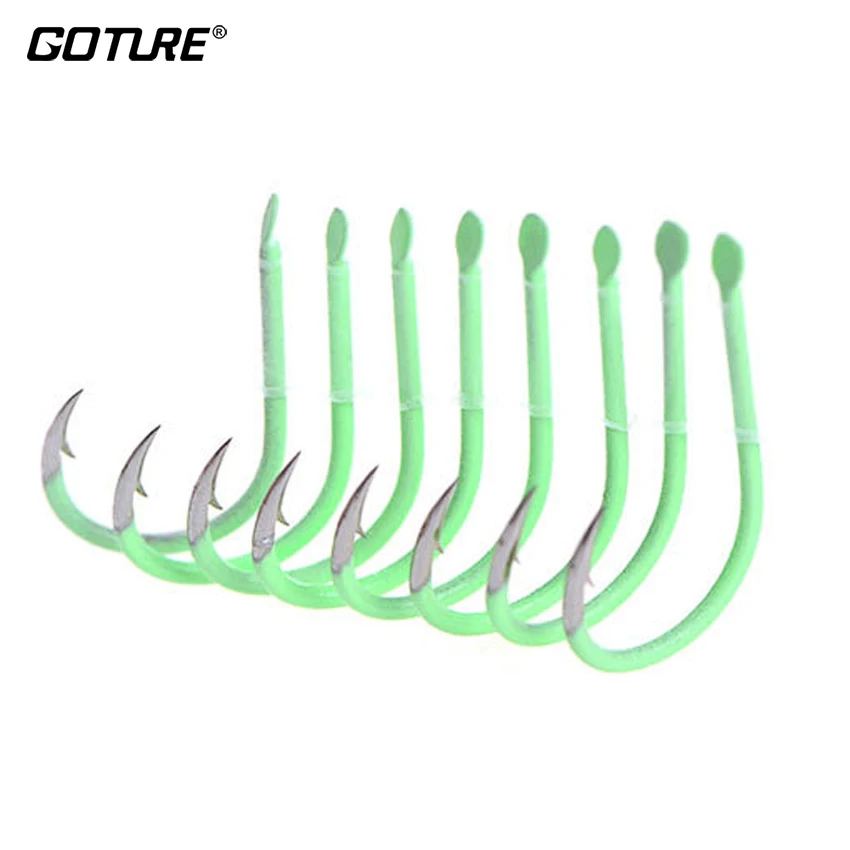 

Goture 5bags/lot Luminous Fishing Hooks High Carbon Steel Japan Barbed Fishhook Fish Hook River Fishing Single Carp Hook