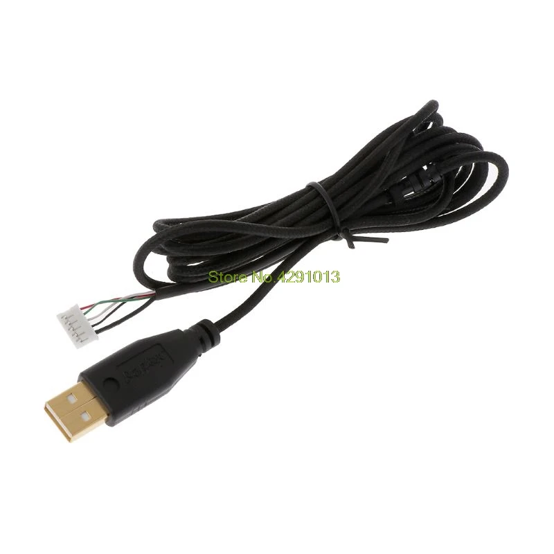 Позолоченный прочный нейлоновый Плетеный USB кабель для мыши сменный провод