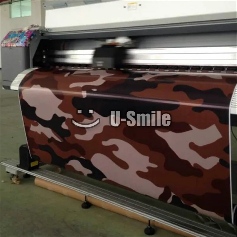 Jumbo Elite Brown Camo Car Wrap Roll Jumbo Brown Camouflage Vinyl Sticker Bubble Free For SUV
