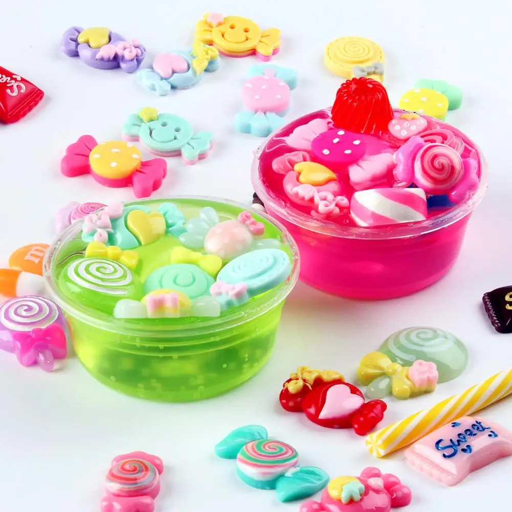 Слизь Подвески Смешанная смола конфеты шарики слизь сладости бисера принятия поставки DIY коллаж ремесла