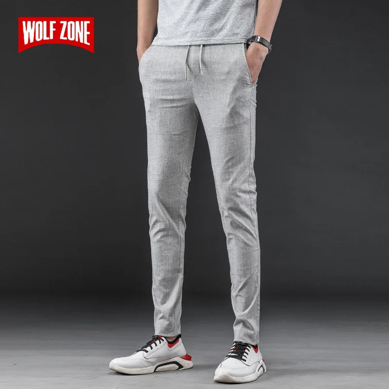 

Business Casual Man Pants 2019 Brand New High Quality Pure Color Men Pants Breathable Fashion Straight Slim Trousers