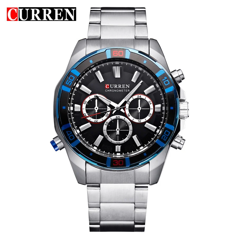 

2017 Men Business Quartz Watch Curren Luxury Top Brand Man Wristwatch Stainless Steel Mens Watch Male Clock Masculino Relojes