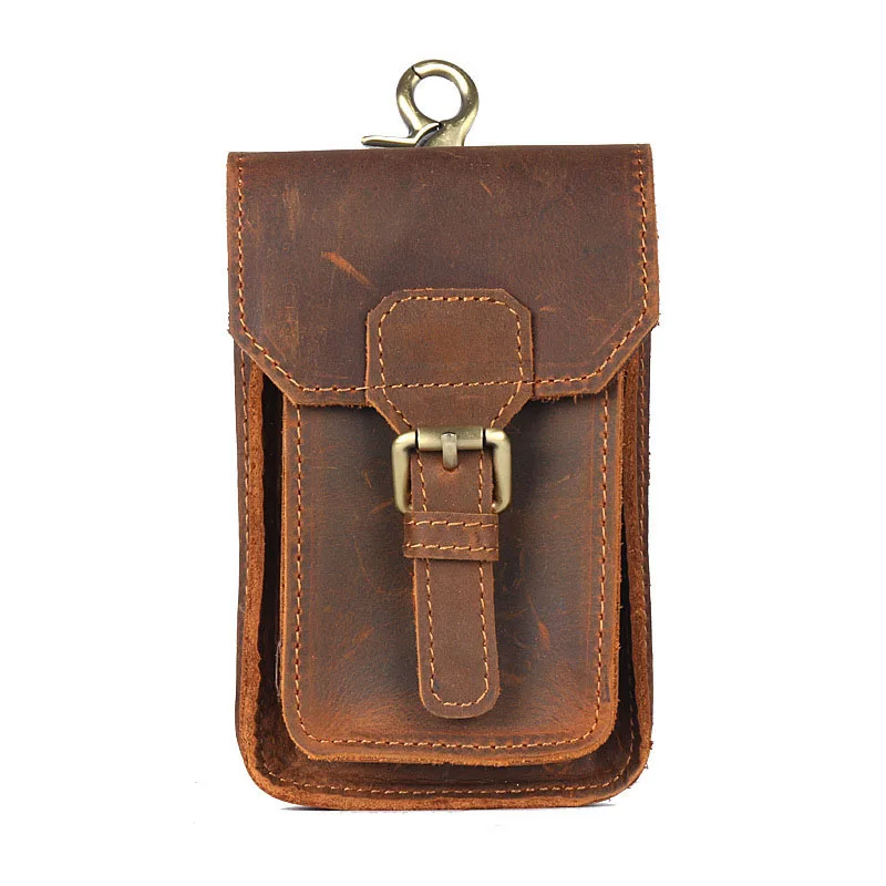 

Portable Hand Made Mini Genuine Leather Document Bag Nature Leather Multi - functional Ticket Holder Card Package 17*3*10 cm
