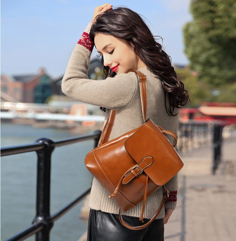 women leather backpack  (1)