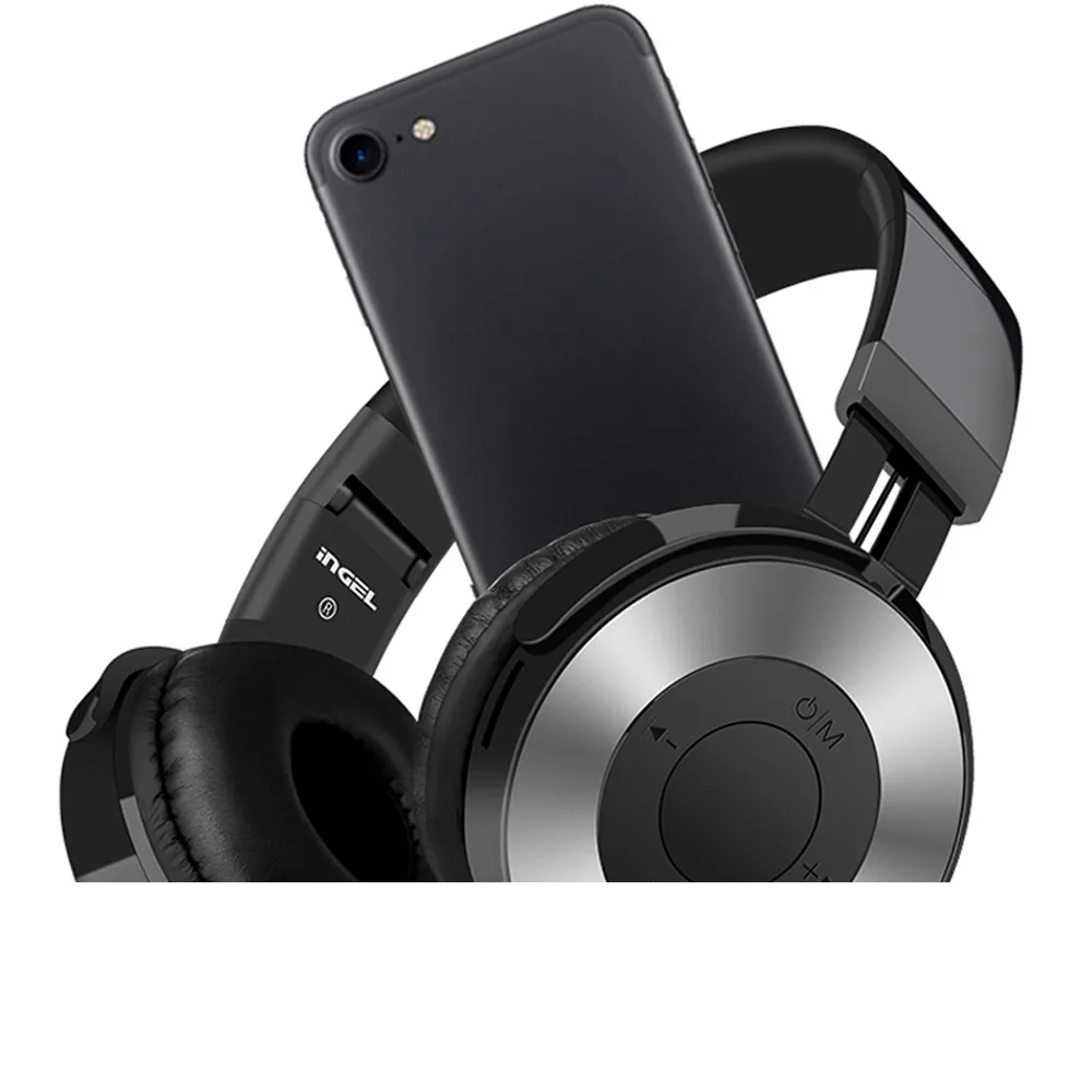 

VOBERRY Fashion Bluetooth Headphones Over Ear Hi-Fi Stereo Wireless Headset With Mic SD/TF Card FM For all phone