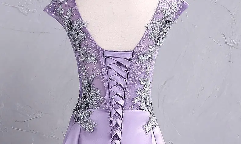 VENSANAC 2018 Vintage O Neck Crystals Embroidery Long A Line Evening Dresses Elegant Lace Tank Satin Party Prom Gowns